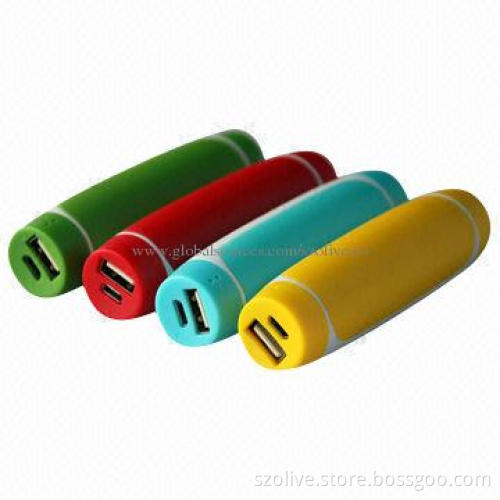 2,600mAh Power Banks, 2.1A Flashlight for iPhone, 5V/1,000mA Output